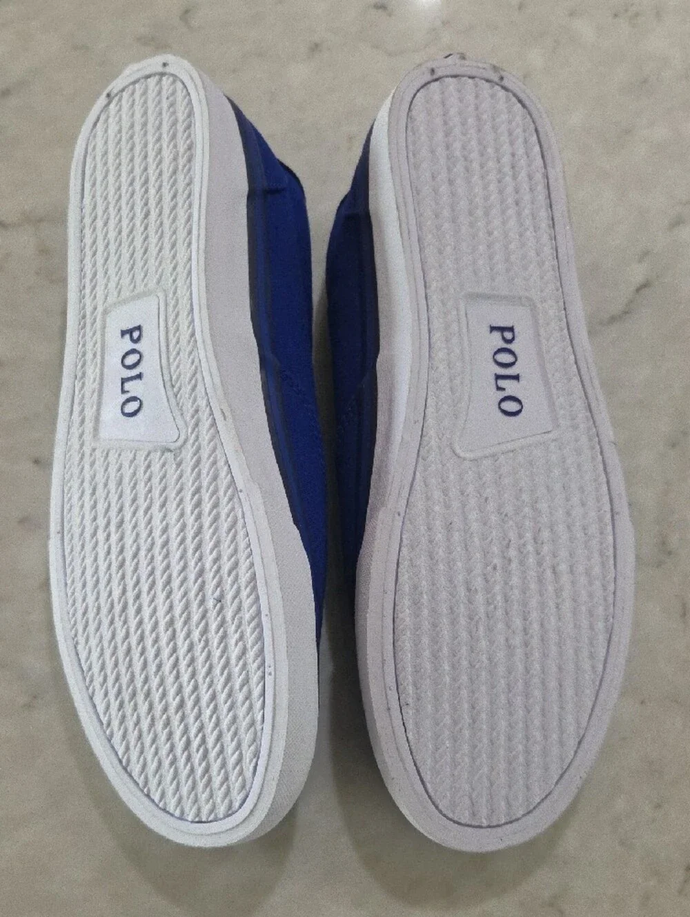 Polo by Ralph Lauren Royal Blue Canvas Low-Top Sneakers with White Trim